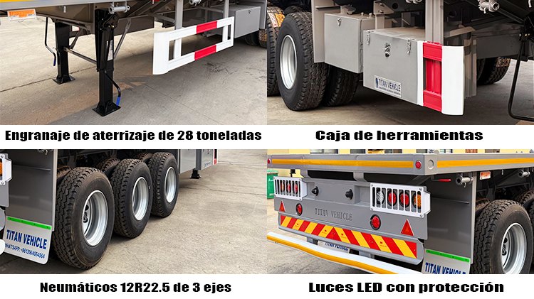 remolque plataforma 3 ejes remolque de plataforma plana en venta en Costa Rica