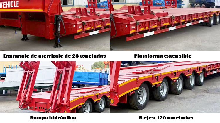 Remolque Plataforma Cama Baja Trailer Camabaja de 5 Ejes en Venta en Costa Rica