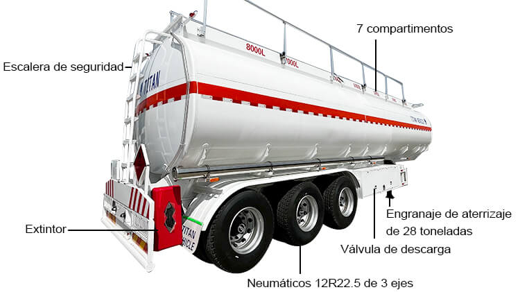 Semirremolque Cisterna de Combustible de 3 Ejes en Venta en Costa Rica