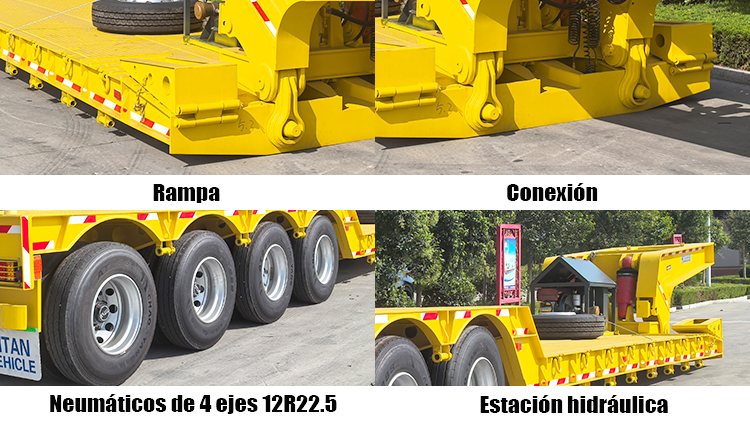 Semirremolque Lowboy Cuello de Ganso 4 Ejes 100 Toneladas En Venta En Costa Rica
