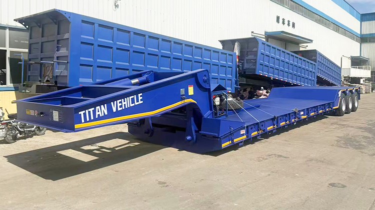 Lowboy Remolque Cama Baja Cuello de Ganso 3 Ejes 60 Toneladas Desmontable En Venta En Costa Rica