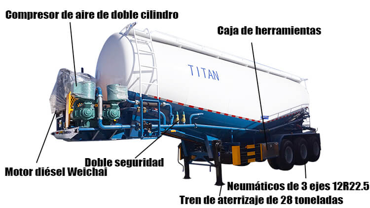 Remolque Cisterna para Cemento a Granel 3 Ejes En Venta En Costa Rica