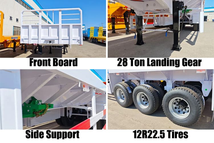 Tri Axle Flatbed Semi Trailer for Sale