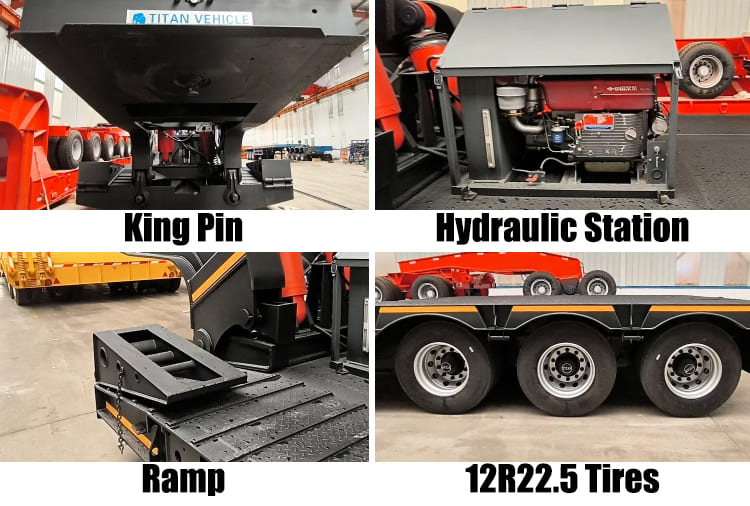 3 Axle 80 Ton Removable Gooseneck Trailer RGN for Sale