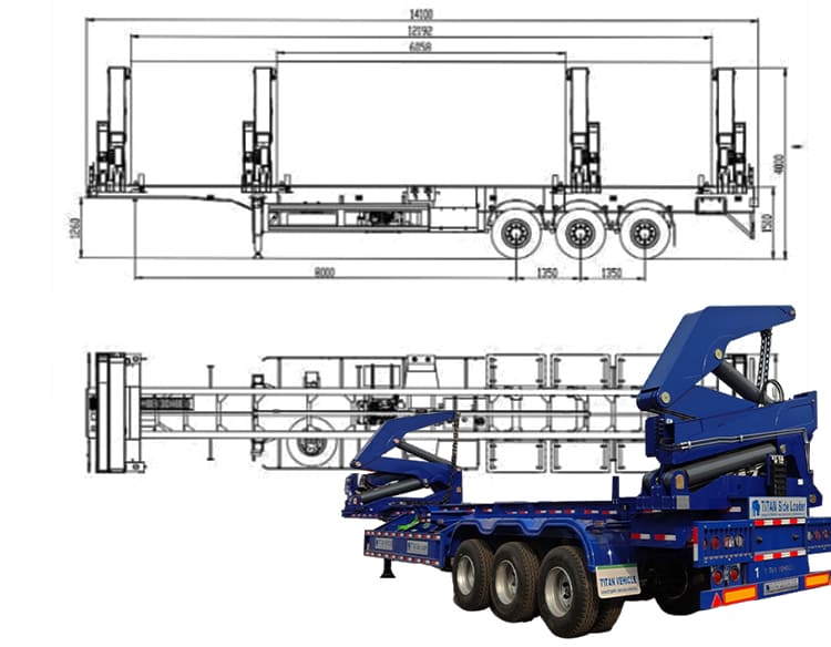 37 Ton Container Side Loader Trailer for Sale
