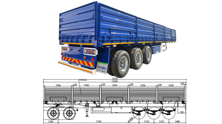 Tri Axle Dropside Trailer for Sale in Tanzania