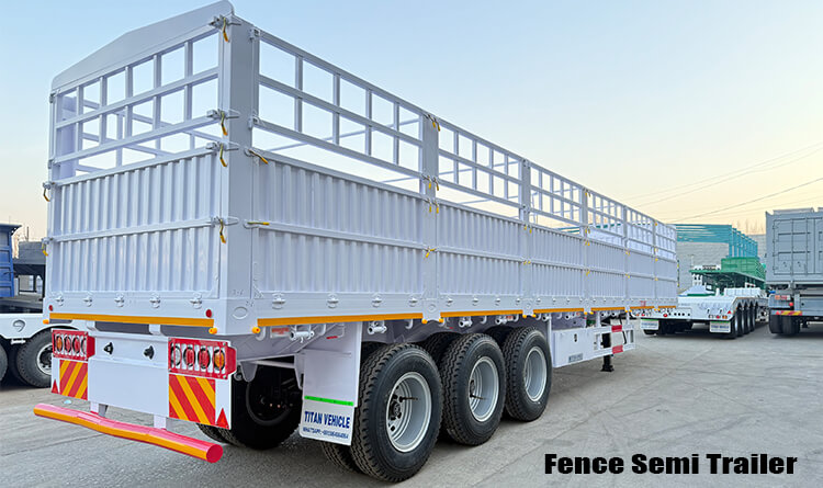 3 Axle 60 Ton Fence Semi Trailer for Sale in Tanzania