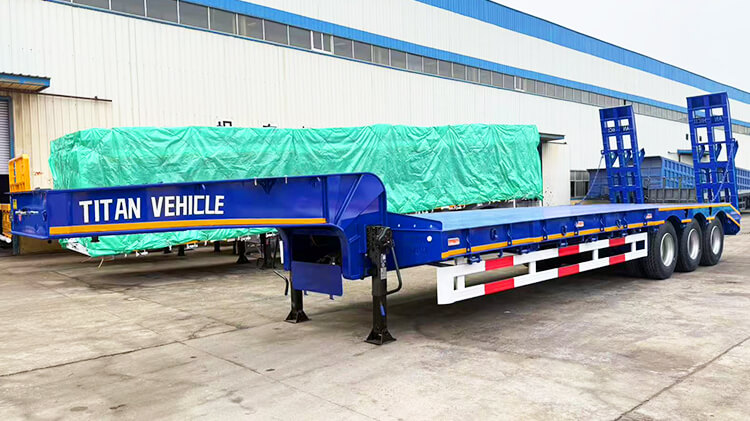 3 Axle 80 Ton Lowbed Truck Trailer for Sale in Nigeria