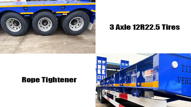 3 Axle 80 Ton Lowbed Truck Trailer for Sale in Nigeria
