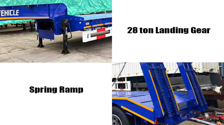 3 Axle 80 Ton Lowbed Truck Trailer for Sale in Nigeria