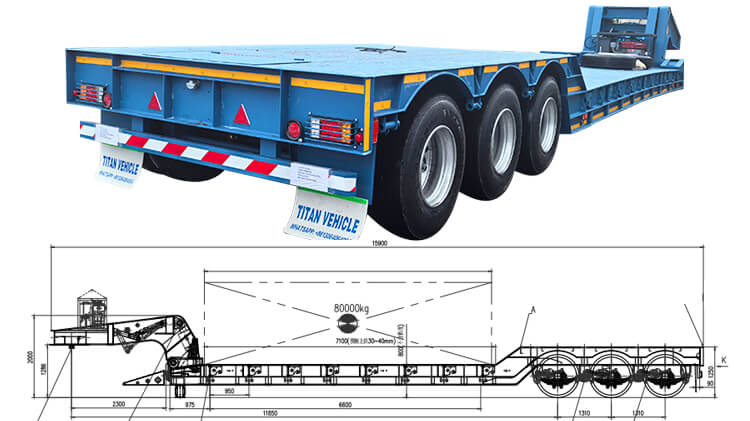 3 Axle Detachable Gooseneck Trailer for Sale in Nigeria