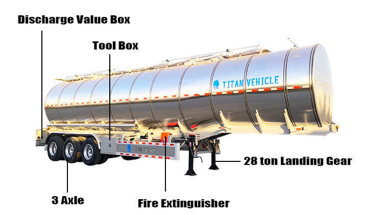 3 Axle Stainless Steel Tanker Trailer for Sale in Sierra Leone