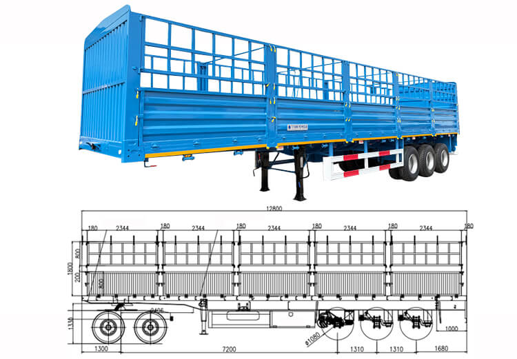 3 Axle Fence Cargo Trailer for Sale in Zambia