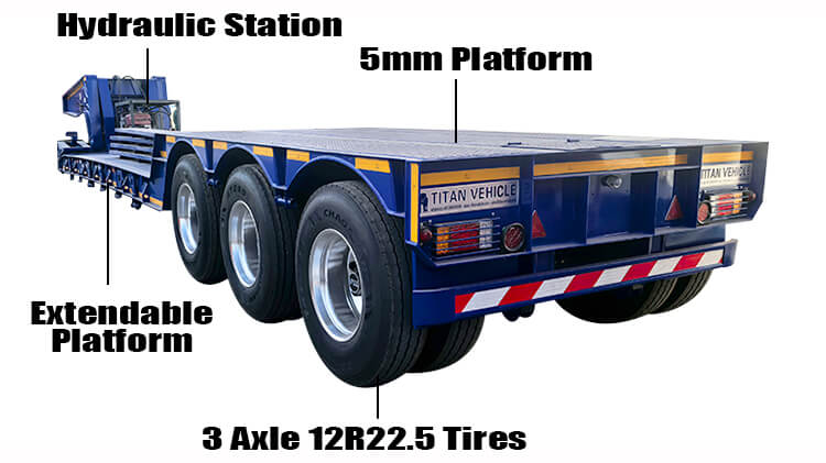 80 Ton Detachable Gooseneck Lowboy Trailer for Sale in Ghana