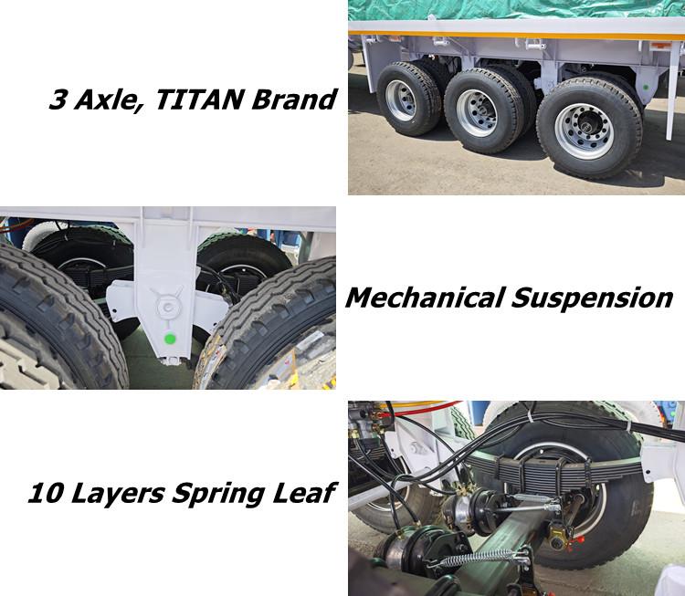 New Tractor 3 Axle 40 Ft Flatbed Trailer for Sale Cost