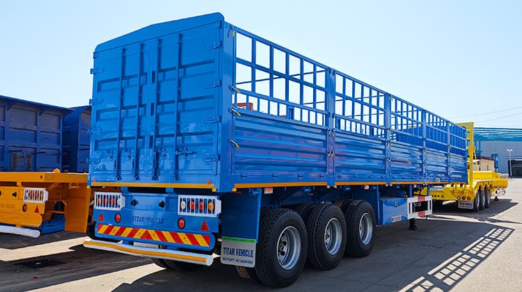 3 Axle Bulk Fence Cargo Semi Trailer in Ghana