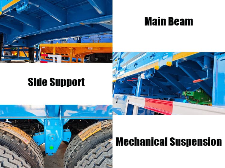 3 Axle Bulk Fence Cargo Semi Trailer in Ghana