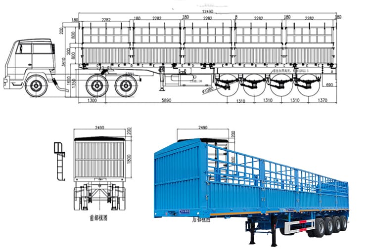 4 Axle Stake Semi Trailer for Sale in Zimbabwe