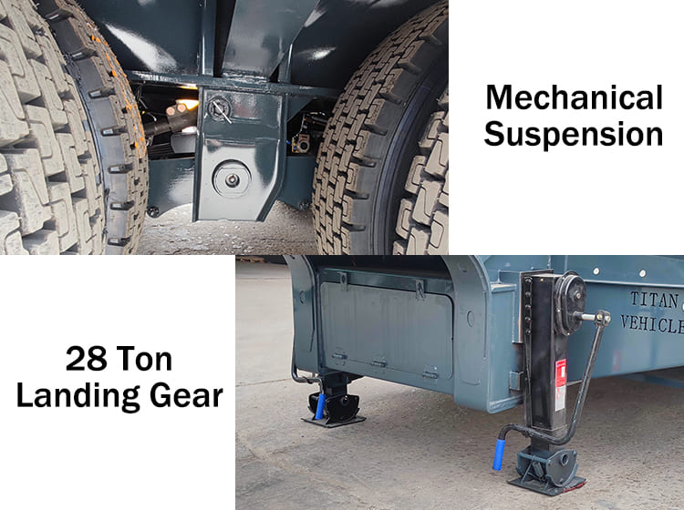 Hydraulic 4 Axle 100 Ton Low Bed Trailer Truck Price for Sale