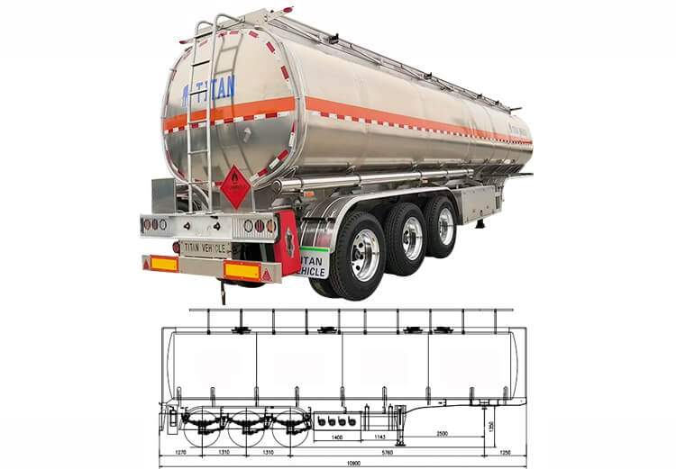 Aluminum Petroluem Tanker Trailer for Sale in Guyana