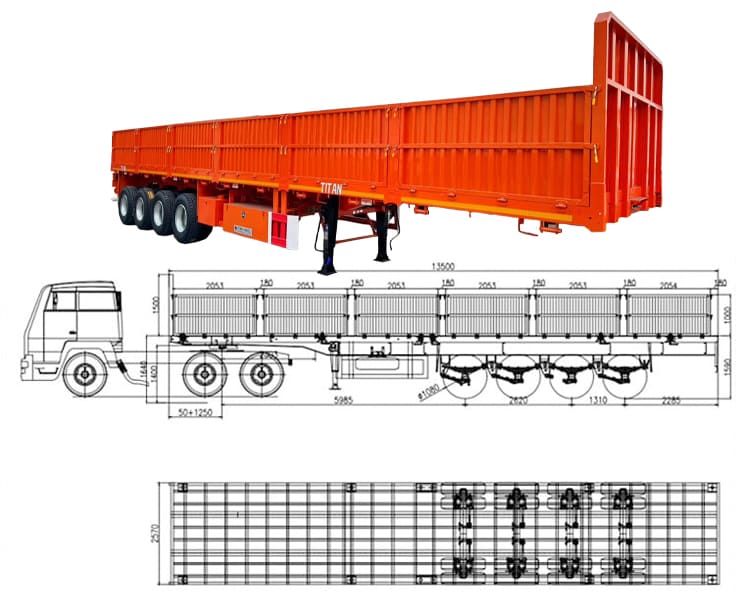 4 Axle Side Board Trailer for Sale in Kenya