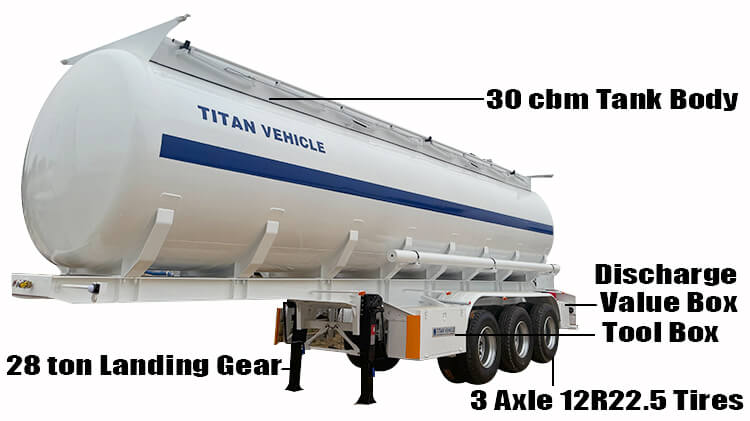 Sulfuric Acid Tanker Trailers for Sale in Zambia