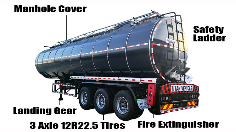 3 Axle Asphalt Bitumen Tanker Trailer for Sale in Guyana