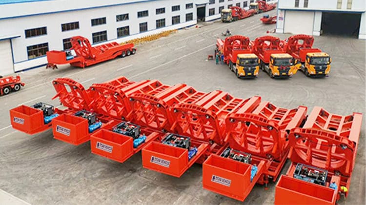 Various Types of Wind Blade Adapters Trailer