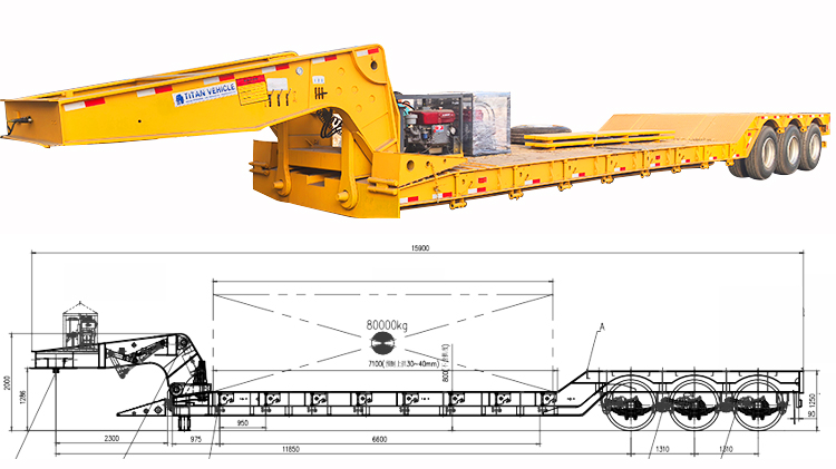 Precio de Lowboy Cama Bajade de 3 Ejes y 80 Toneladas en Nicaragua