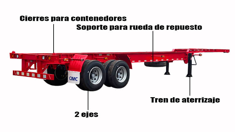 Venta de Chassis Portacontenedores de Esqueleto Cimc en Costa Rica