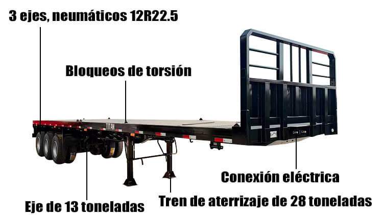 Plataforma Planas de 40 Pies 3 Ejes en Venta en Costa Rica