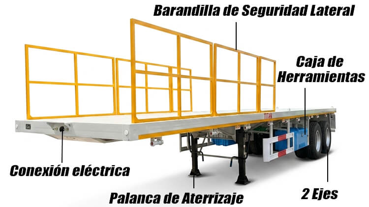 Remolque de Plataforma Plana para el Transporte de Madera en Venta en Costa Rica