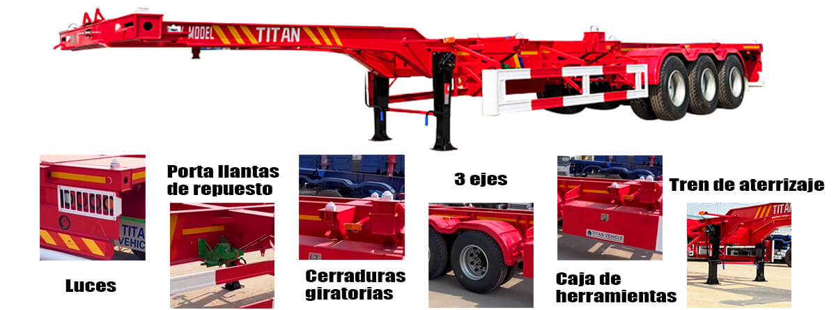 Semirremolque Chasis Portacontenedores 40 20 en Venta en Costa Rica