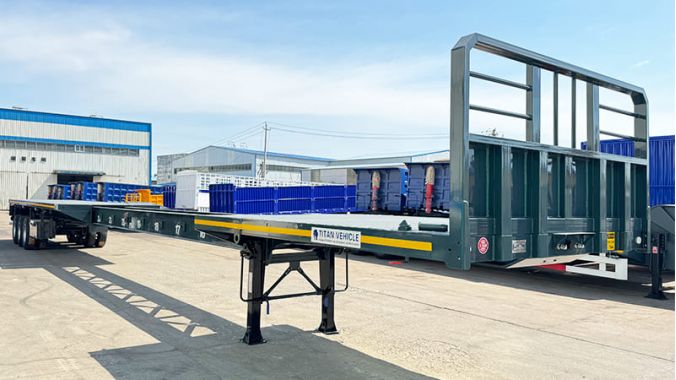 25 Meters Extendable Flatbed Trailer