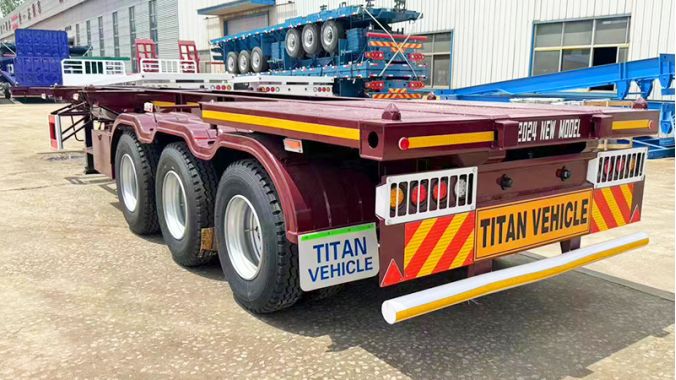 3 Axle 40 Ft Container Chassis Trailer