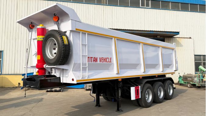 3 Axle End Dump Semi Trailer