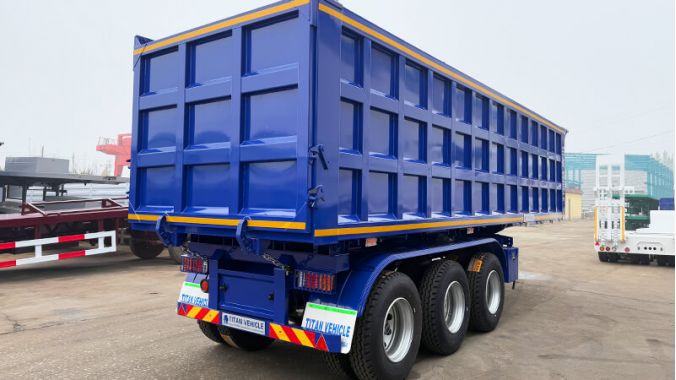 3 Axle Semi Truck Dump Trailer