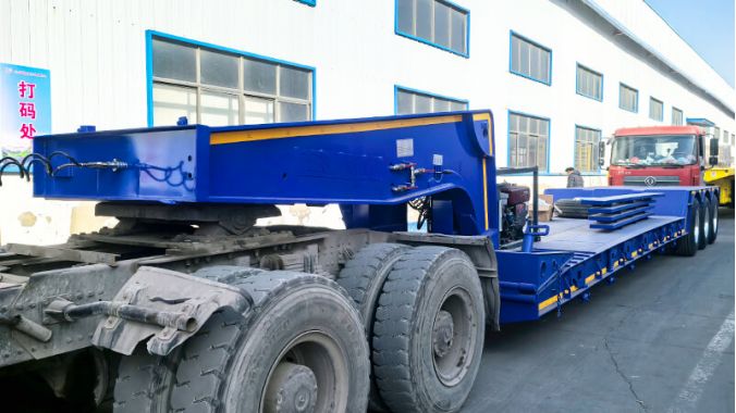 80 Ton Detachable Gooseneck Lowboy Trailer