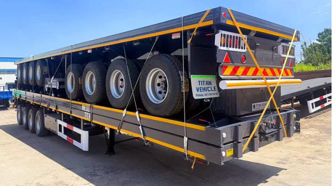 4 Axle Flatbed Trailer Shipment