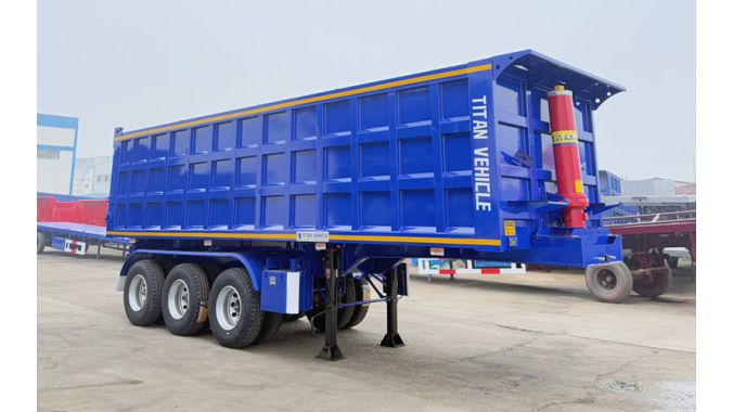 3 Axle Rear Semi Dump Trailer