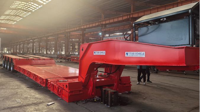 Extendable Gooseneck Lowboy Trailer